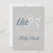 Den Knoten binden - elegantes Minimalistisches Hoc Einladung (Vorderseite)