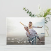 Den Knoten binden | Hochzeitliche Sicherung der Da Save The Date (Stehend Vorderseite)