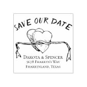 Den Knoten binden | Rett unserer Date Fun Wedding- Gummistempel (Prägung)