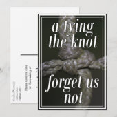 Den Knoten Save the Date kleben Einladung (Vorne/Hinten)