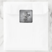 Den Körper retten - Training Motivierend Quadratischer Aufkleber (Tasche)