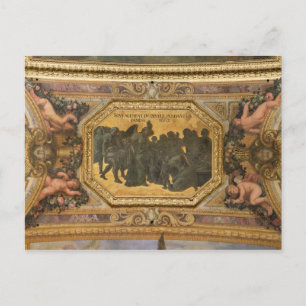 Den Menschen während der Hungersnot helfen Postkarte