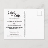 Den Moment erfassen: Save the Date Personalisiert Ankündigungspostkarte (Rückseite)