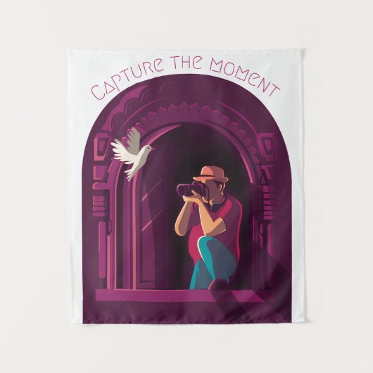 Den Moment erfassen Wandteppich (Vorderseite)