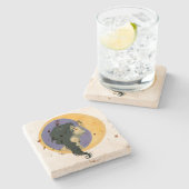 Den Mond küssen Steinuntersetzer (Seitenansicht)