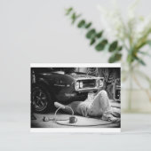 Den Muskelwagen reparieren! Postkarte (Stehend Vorderseite)