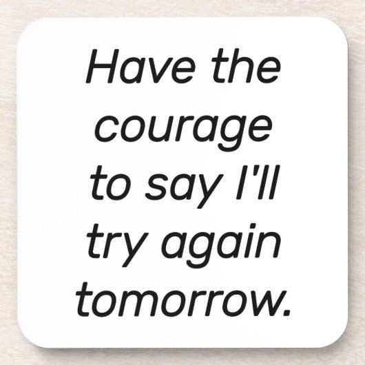 Den Mut für harten Kunststoff-Untersetzer haben Getränkeuntersetzer (Vorderseite)