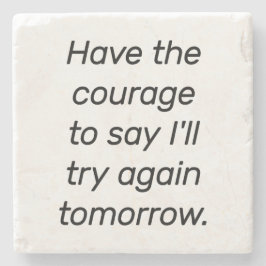 Den Mut-Marmorstein-Untersetzer haben Steinuntersetzer