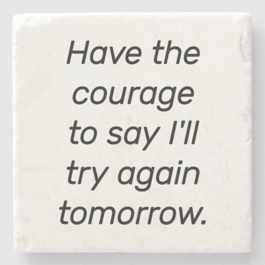 Den Mut-Marmorstein-Untersetzer haben Steinuntersetzer (Vorderseite)