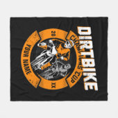 Den Namen ändern Jahr ändern Dirt Bike Champions C Fleecedecke (Vorderseite (Horizontal))