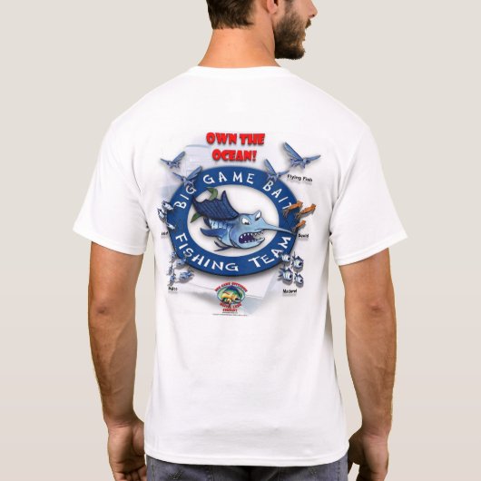 Den Ozean besitzen! "Segelfisch " T-Shirt (Rückseite)