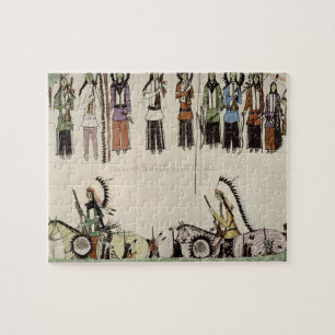 "Den Platz-Tanz glatt machend" (Tinte auf Papier) Puzzle