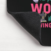 Den Power einer Frau mit einer Nähmaschine löschen Mousepad (Ecke)