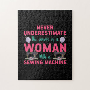 Den Power einer Frau mit einer Nähmaschine löschen Puzzle