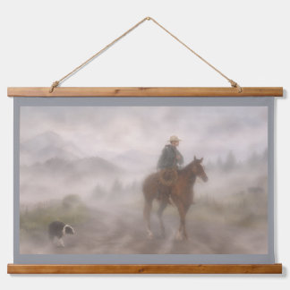 Den Regen trotzen Wandteppich Mit Holzrahmen