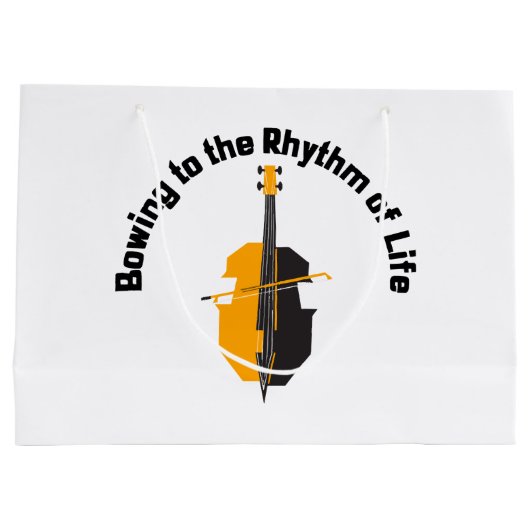 Den Rhythmus des Lebens verbeugen Große Geschenktüte (Rückseite)