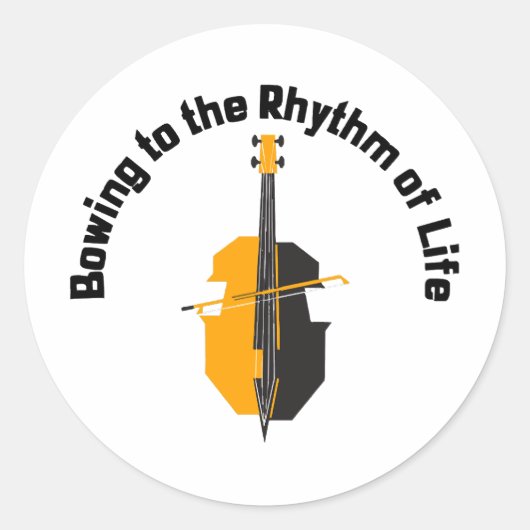 Den Rhythmus des Lebens verbeugen Runder Aufkleber (Vorderseite)