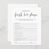 Den Satz beenden | Junggeselinnen-Abschied Game Ca (Vorne/Hinten)