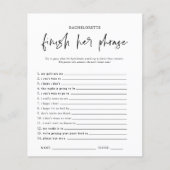 Den Satz beenden | Junggeselinnen-Abschied Game Ca (Vorderseite)