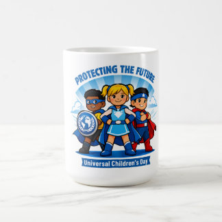 Den Schutz der Zukunft Universeller Kindertag  Kaffeetasse