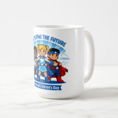 Den Schutz der Zukunft Universeller Kindertag Kaffeetasse (VorderseiteRechts)