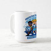 Den Schutz der Zukunft Universeller Kindertag Kaffeetasse (Vorderseite Links)