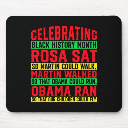 Den Schwarze Geschichte Monat feiern1  Mousepad (Vorne)