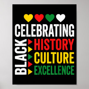 Den Schwarzen Geschichtsmonat feiern afrikanische  Poster
