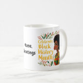 Den Schwarzen Geschichtsmonat feiern Afroamerikane Kaffeetasse (VorderseiteRechts)