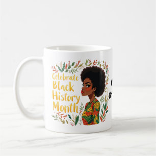 Den Schwarzen Geschichtsmonat feiern Afroamerikane Kaffeetasse