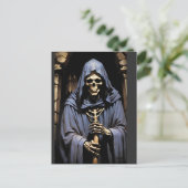 Den Sensenmann hochfahren Postkarte (Stehend Vorderseite)