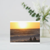 Den Sonnenuntergang beobachten Postkarte (Stehend Vorderseite)