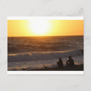 Den Sonnenuntergang beobachten Postkarte