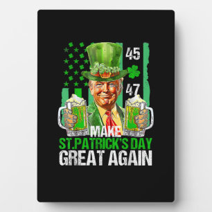 Den St. Patrick's Day wieder zum großen Kleeblatt  Fotoplatte