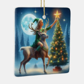 Den Stern auf den Baum setzen Keramikornament (Rechts)