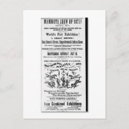 Den Stone's Circus, Menagerie & Indian Show Ad Postkarte