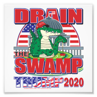 Den Sumpf Trump 2020 abziehen Fotodruck