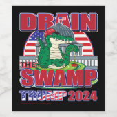 Den Sumpf Trump 2024 entziehen Weinetikett (Einzelnes Label)