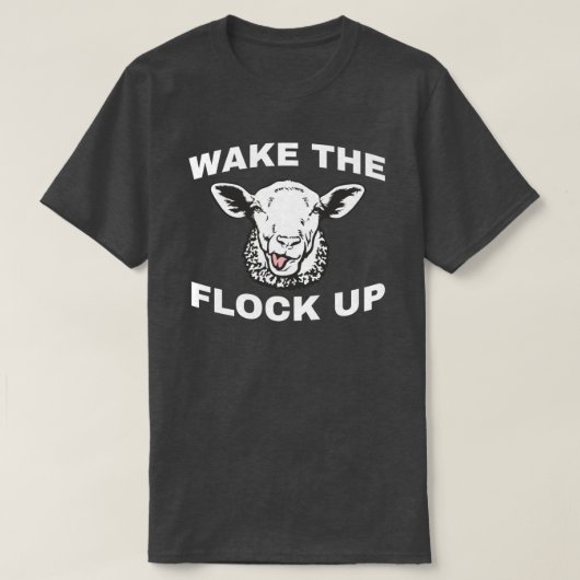 DEN T - Shirt FLOCK-OBEN geweckt (Design vorne)