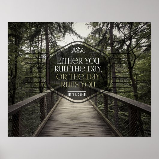 Den Tag ausführen Poster (Vorne)