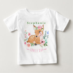 Den Tag der Hirsche außerhalb der Blume persönlich Baby T-shirt