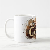 den Tag mit Kaffee beginnen Kaffeetasse (Links)