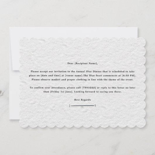 Den Text anpassen Einladung (Rückseite)