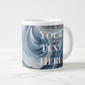 Den Text hier Jumbo-Tasse benutzerdefinierte Text- (Vorderseite Rechts)