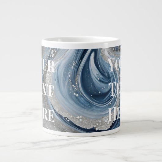 Den Text hier Jumbo-Tasse benutzerdefinierte Text- (Vorderseite)