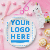 Den Text oder das Logo hier auf einen Platz von 2 Pappteller (Party)