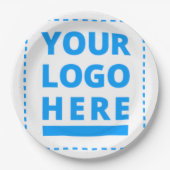 Den Text oder das Logo hier auf einen Platz von 2 Pappteller (Vorderseite)