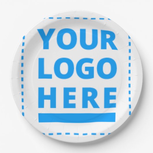 Den Text oder das Logo hier auf einen Platz von 2 Pappteller (Vorderseite)