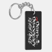 Den Tod der Demokratie aufhalten Schlüsselanhänger (Vorderseite links)