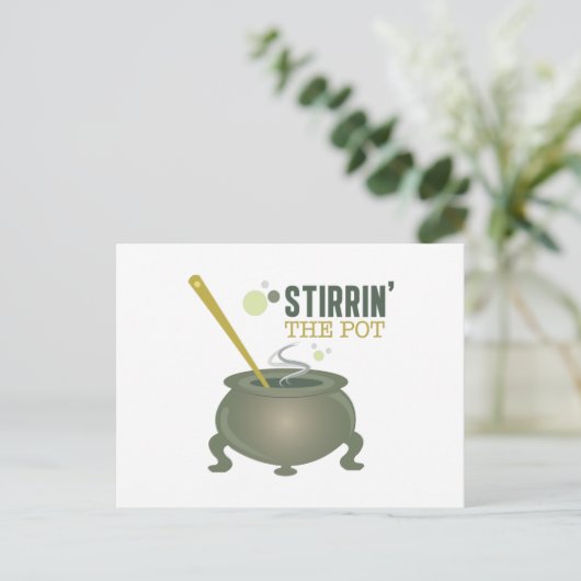 Den Topf drehen Postkarte (Stehend Vorderseite)